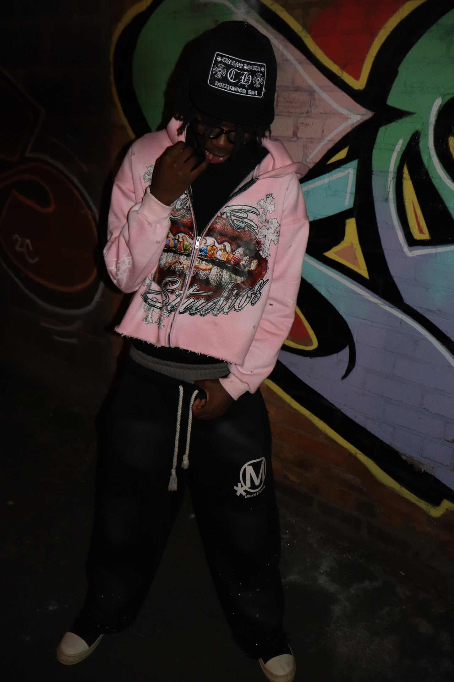 MINKS GRILLZ ZIP UP PINK
